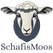 Logo Dunkel SchafisMoos, dunkles Logo auf transparentem Hintergrund, klar sichtbar und prägnant